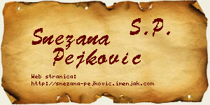 Snežana Pejković vizit kartica